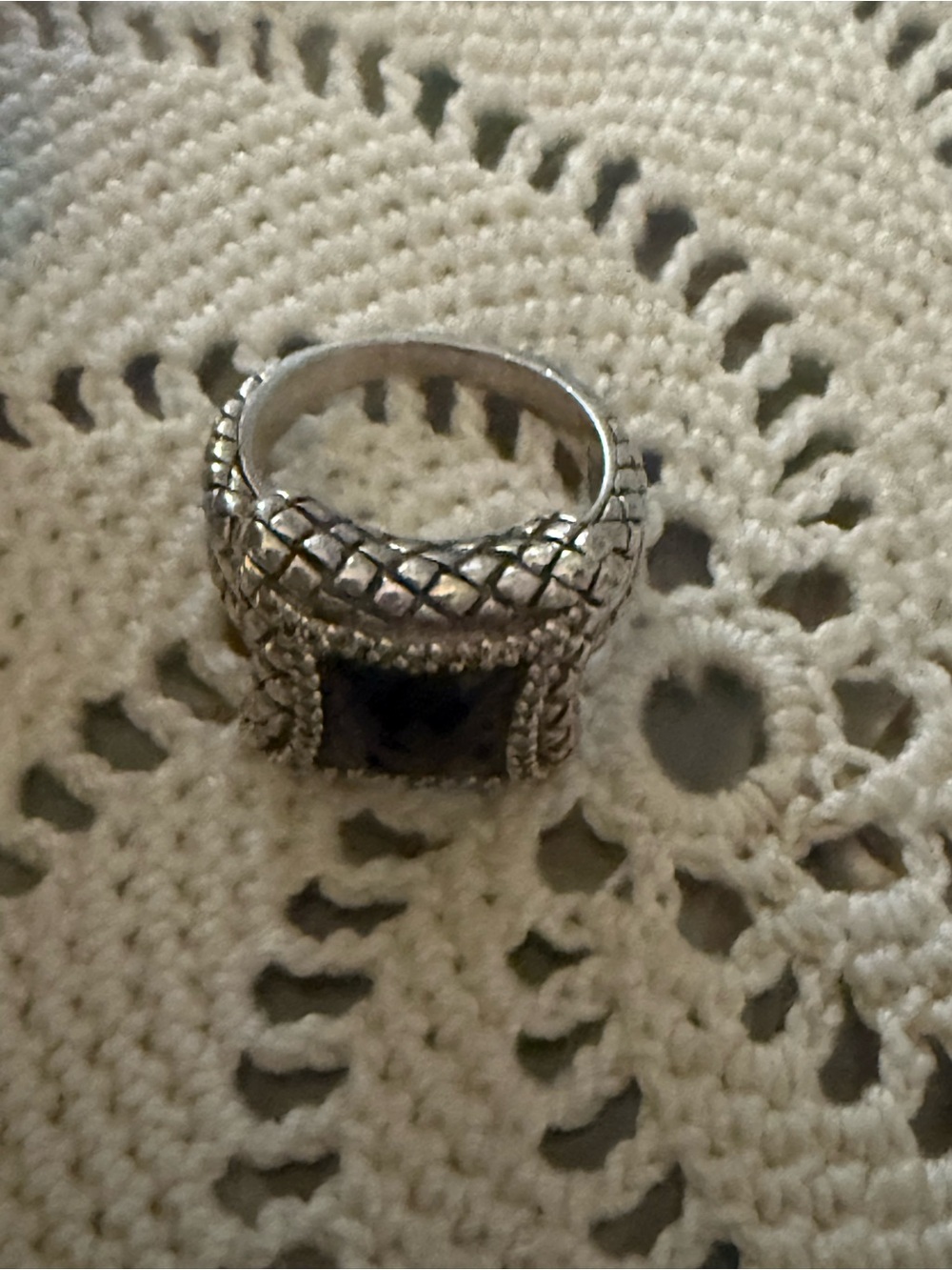 Sterling Silver  onyx  Ring - Women Jewelry